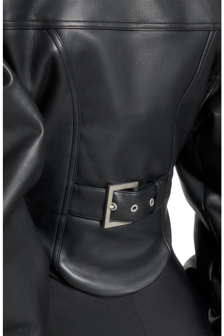 Solange Tacked Sleeve Corset Jacket, Alternate, color, Black