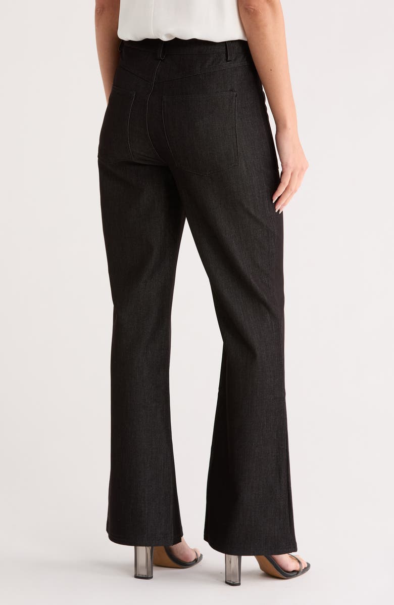 Nicole Miller High Waist Bootleg Pants, Alternate, color, Black Wash