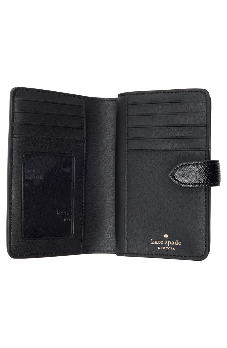 Kate Spade New York kenzie patent leather bifold wallet, Alternate, color, Black
