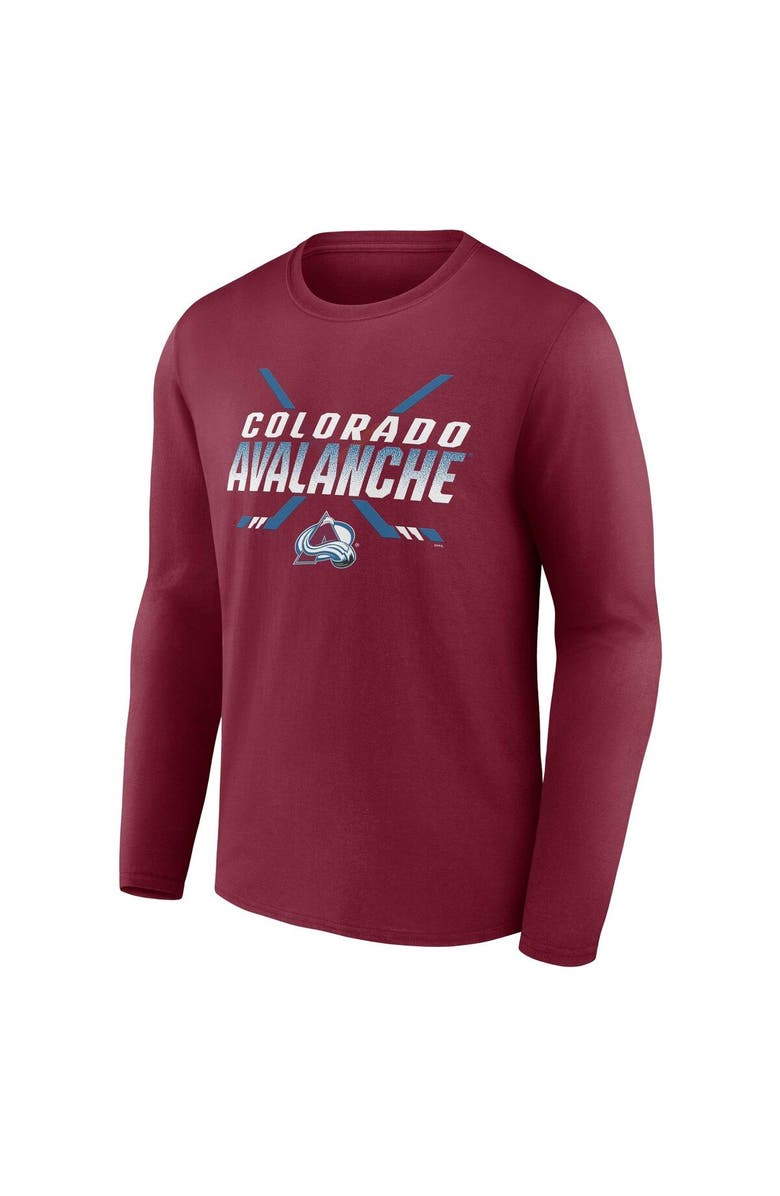 FANATICS Men's Fanatics Branded Burgundy Colorado Avalanche Covert Long Sleeve T-Shirt, Alternate, color, 