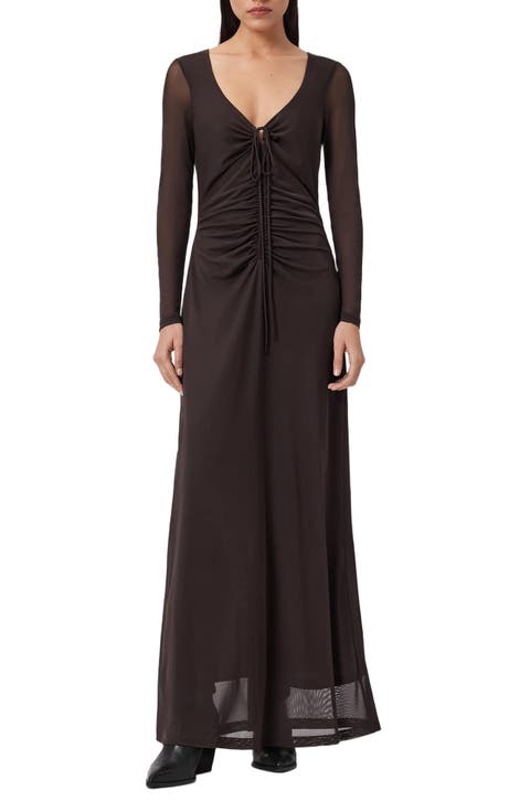 Gabby Long Sleeve Mesh Maxi Dress