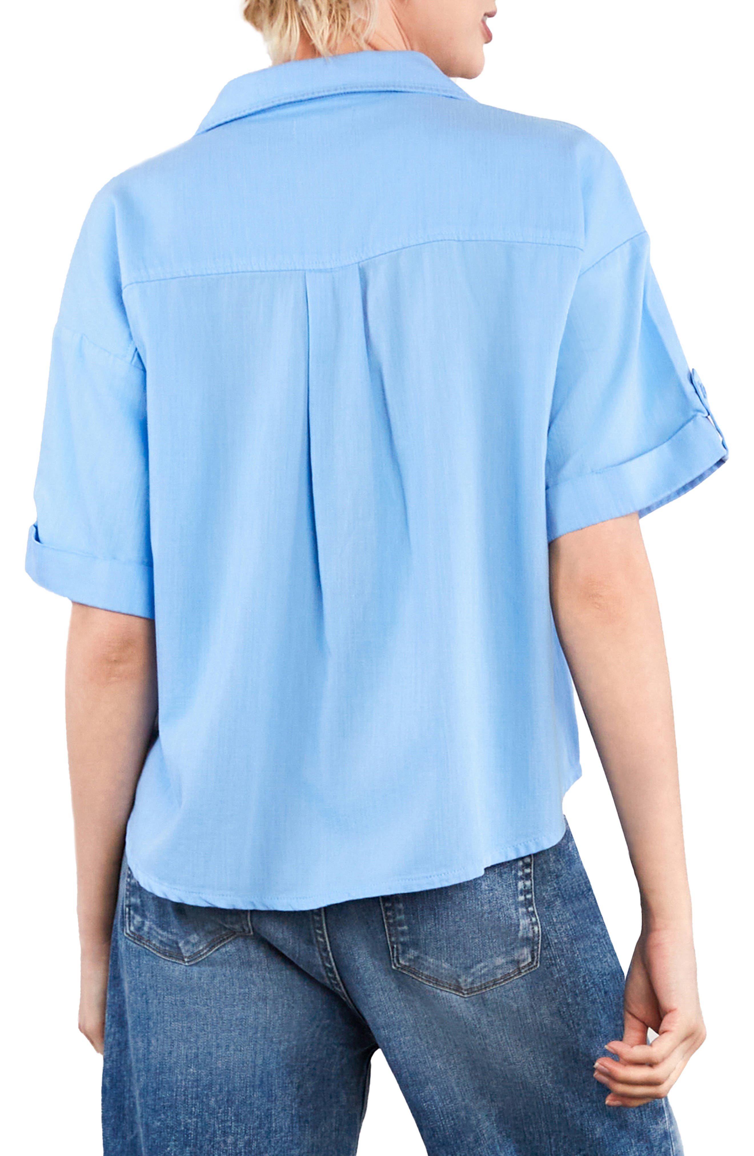 Emma Boxy Roll Tab Shirt - image 4