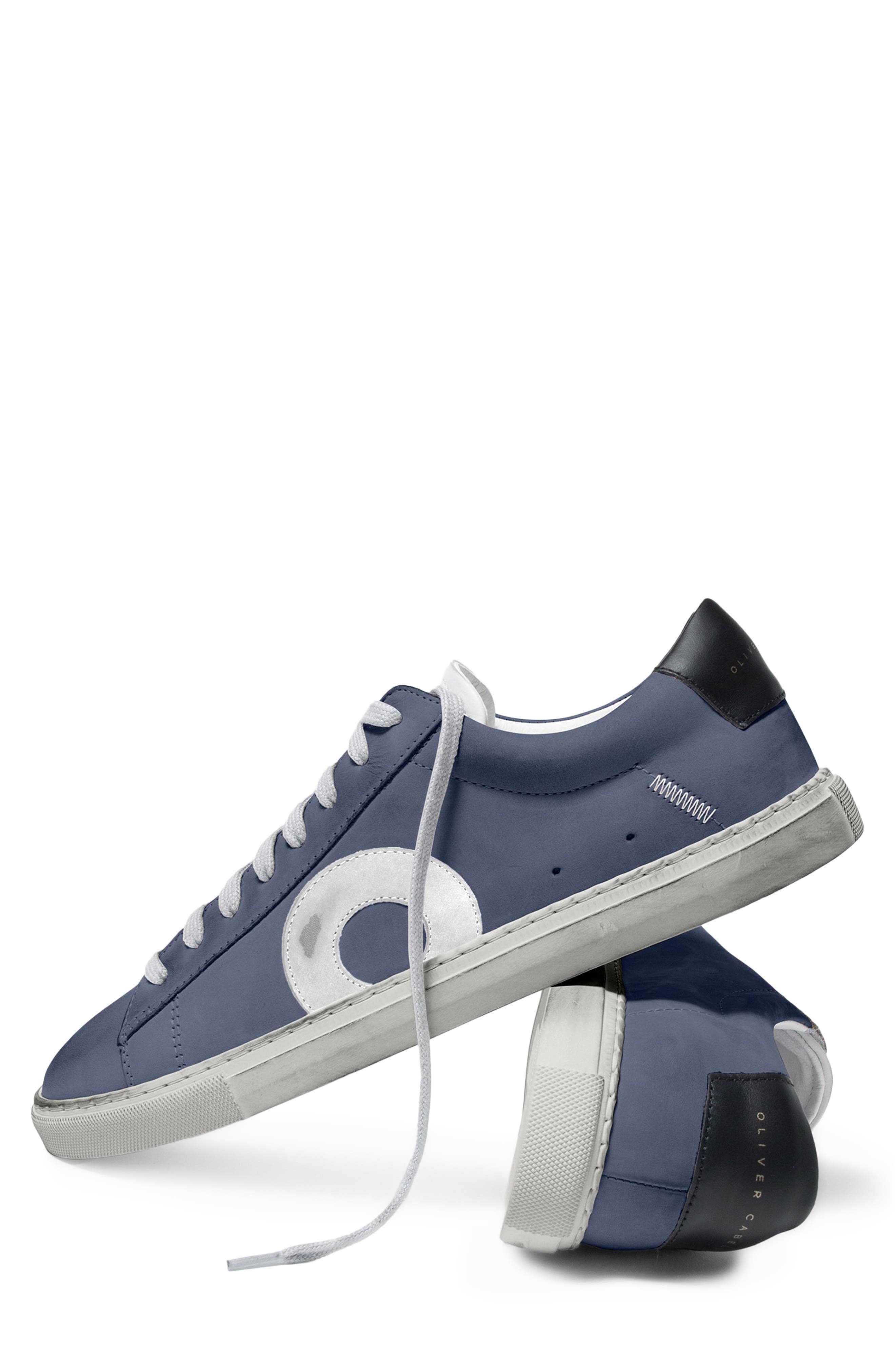 OLIVER CABELL Low Top Leather Sneaker, Alternate, color, Yale Blue