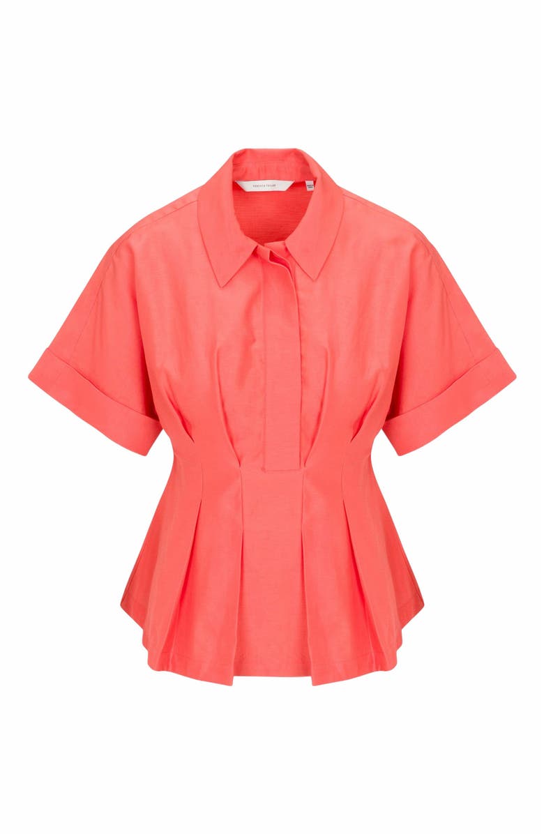 Rebecca Taylor Lena Shine Blouse, Alternate, color, Coral