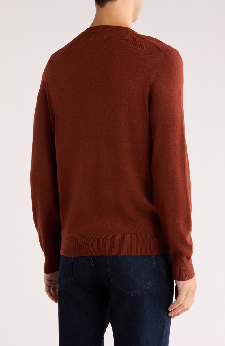 Nordstrom Washable Merino Wool Crewneck Sweater, Alternate, color, Brown Sable