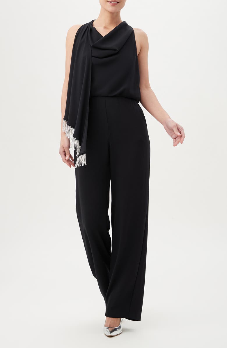 Trina Turk Momo Rhinestone Fringe Sleeveless Jumpsuit, Main, color, 