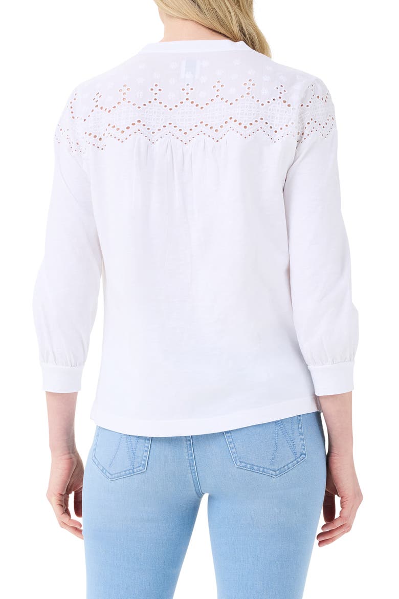 Cotton Eyelet Shirt, Alternate, color, PAPER WHITE