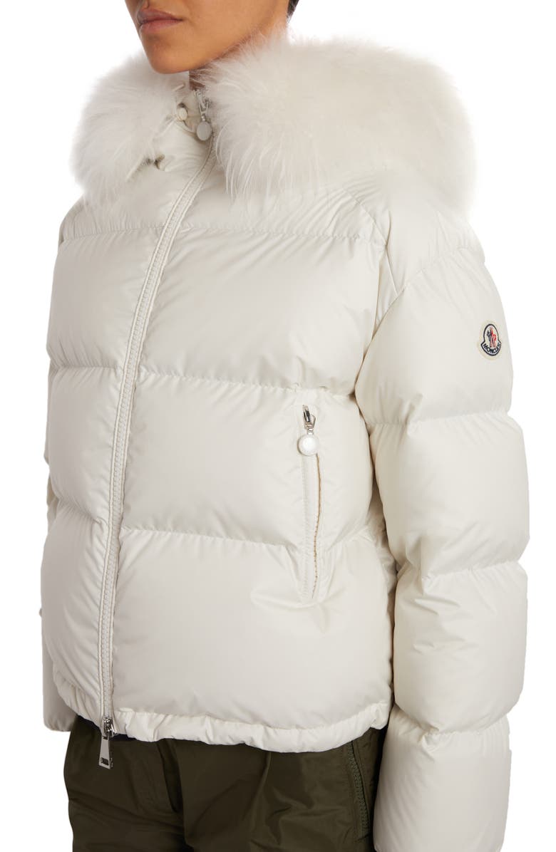Moncler Mino Quilted Down Jacket with Removable Genuine Shearling Trim, Alternate, color, 