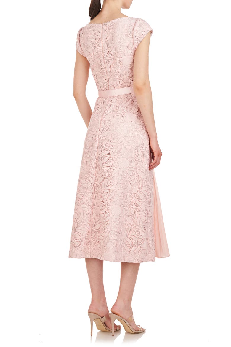 Angela Lace A-Line Midi Dress, Alternate, color, SOFT BLUSH