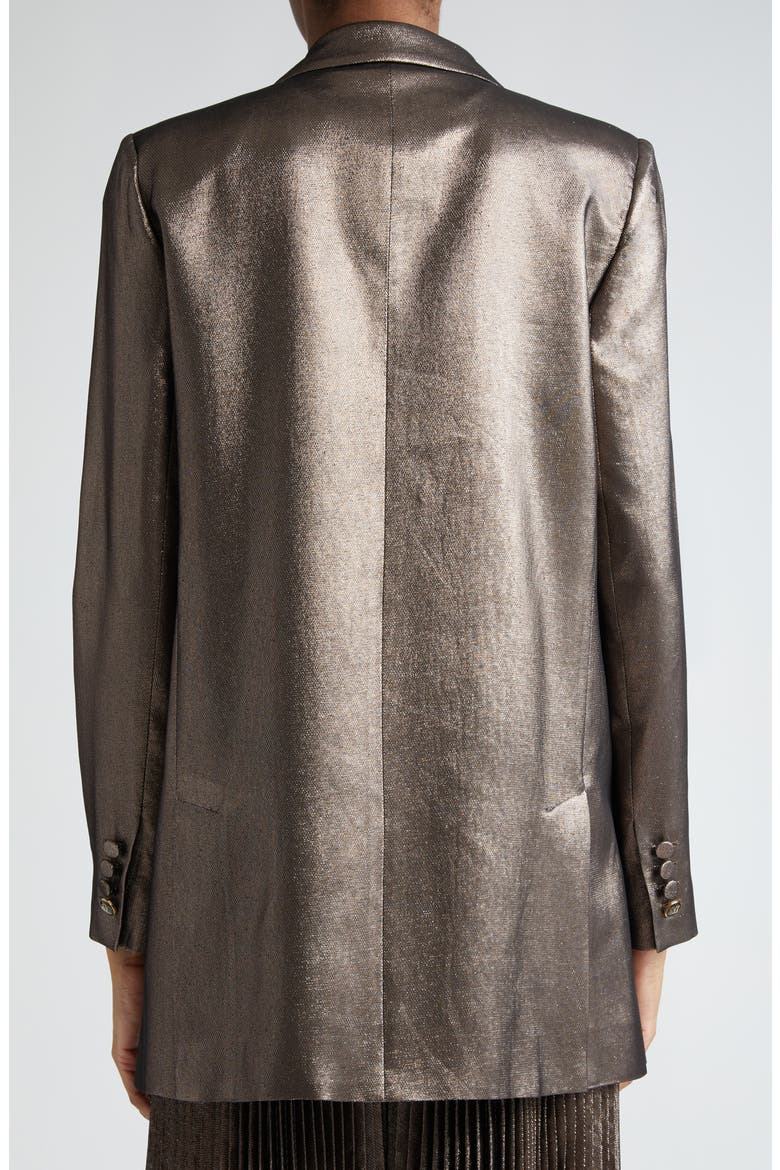 Edro Metallic Double Breasted Blazer, Alternate, color, BRONZE