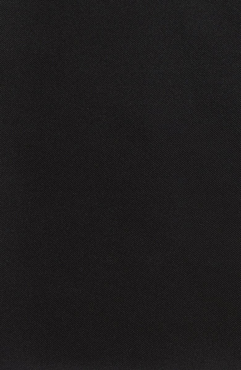 TOM FORD Classic Mulberry Silk Pocket Square, Alternate, color, Black