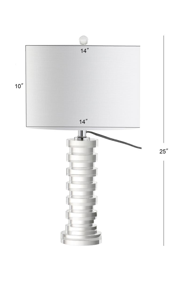 JONATHAN Y Sasha 25" Crystal LED Table Lamp, Clear, Alternate, color, Clear