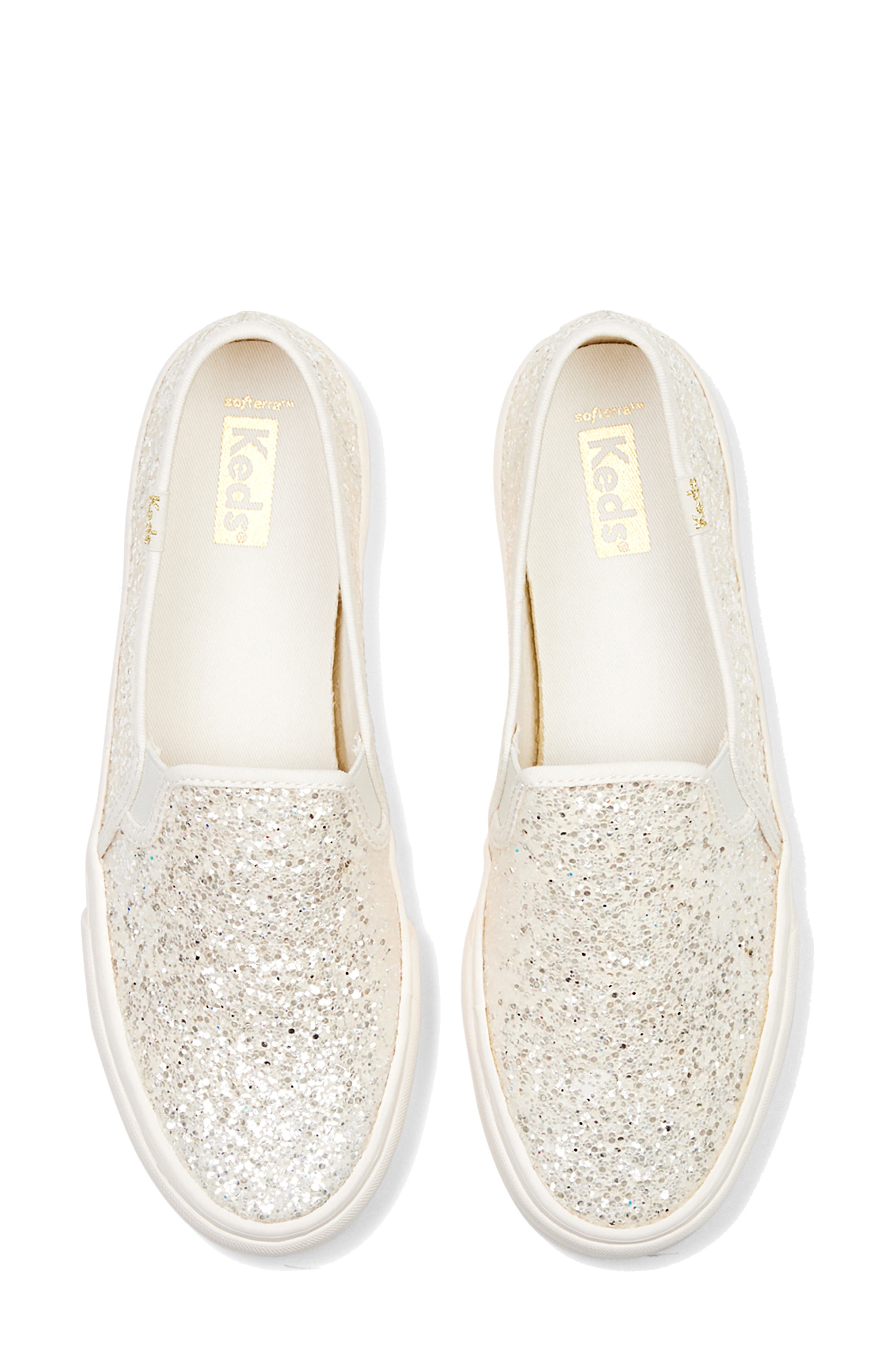 Keds<sup>®</sup> Double Decker Glitter Slip-On Sneaker, Alternate, color, 