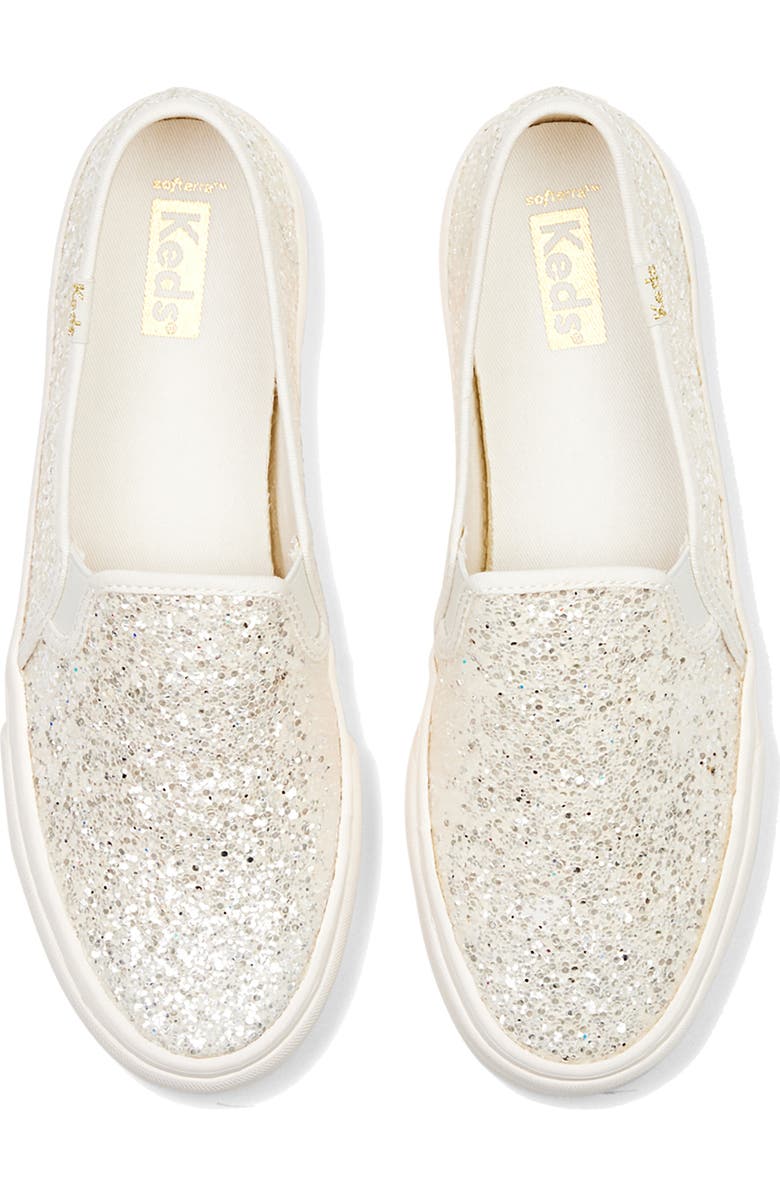 Keds<sup>®</sup> Double Decker Glitter Slip-On Sneaker, Alternate, color,