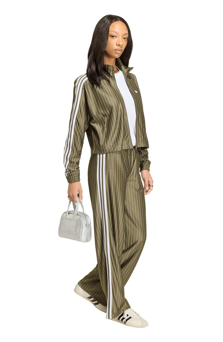 adidas Originals Pinstripe Track Jacket, Alternate, color, Branch/ Silver Met.