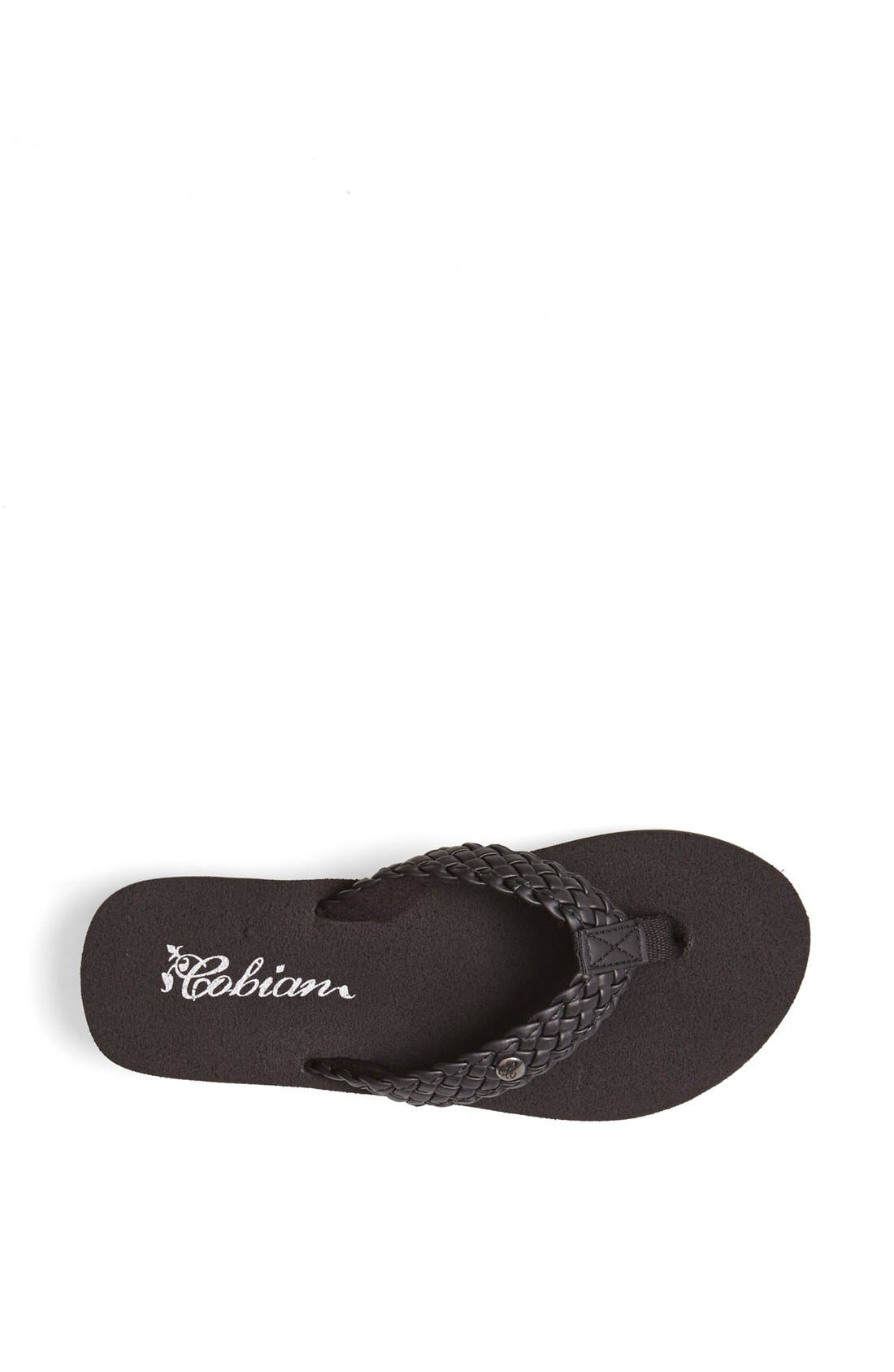 'Braided Bounce' Flip Flop, Alternate, color, BLACK