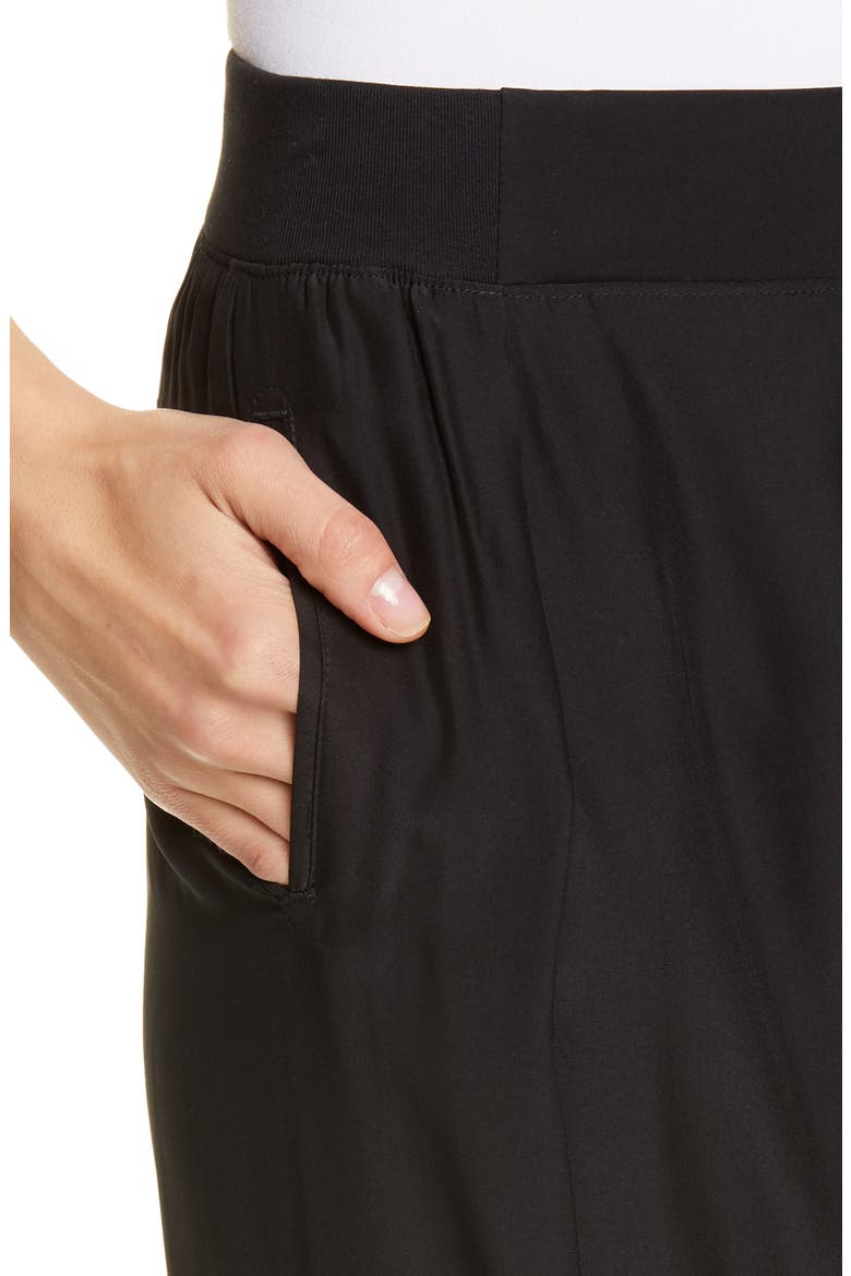 Silk Joggers, Alternate, color, BLACK