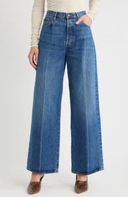 FRAME The Pixie Collegiate Super High Waist Wide Leg Jeans