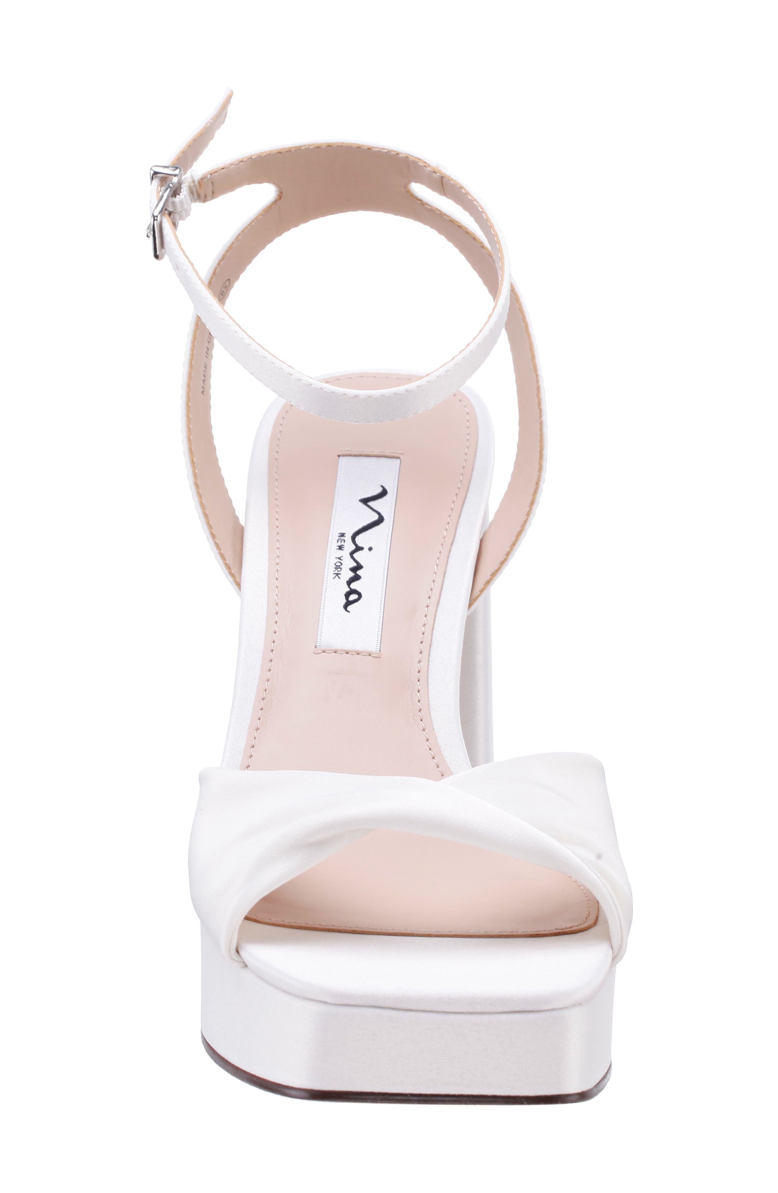 Nina Stacie Sandal, Alternate, color, Ivory Sati