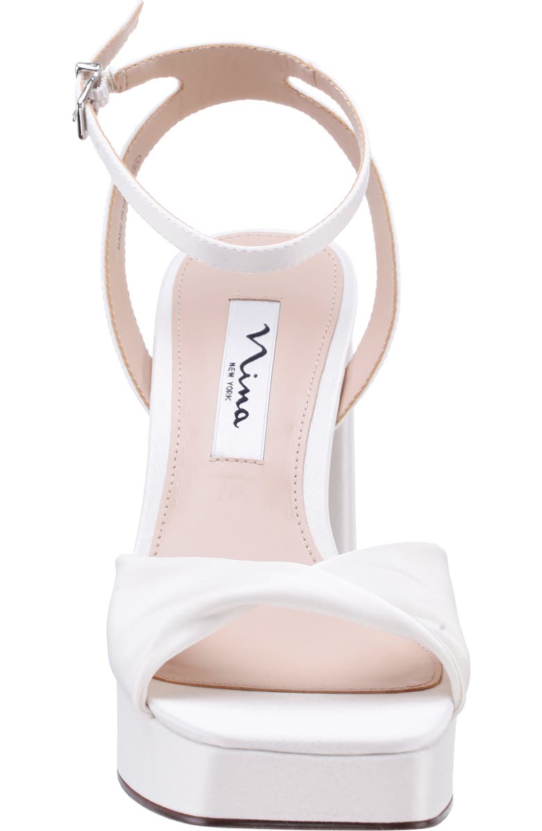Nina Stacie Sandal, Alternate, color, Ivory Sati