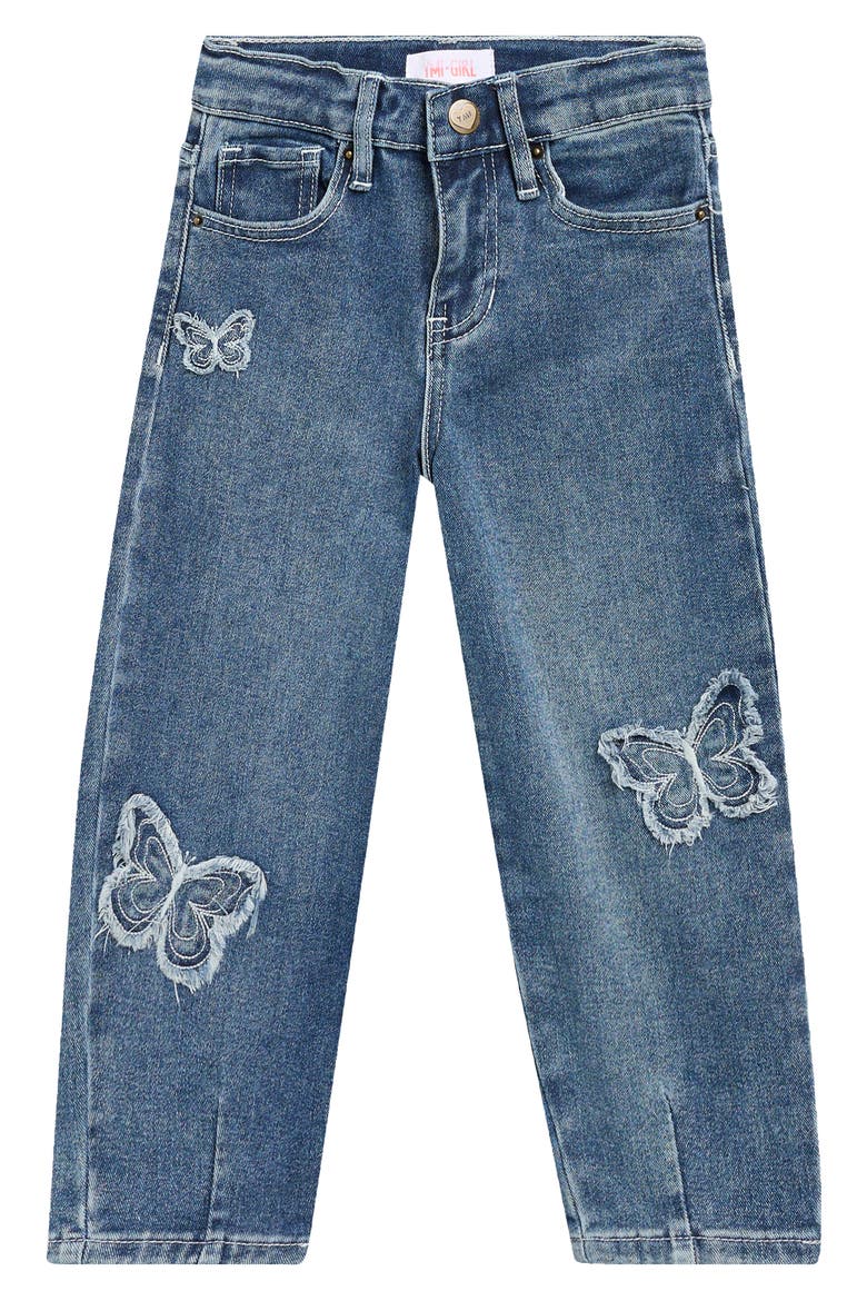 Kids' Butterfly Barrel Leg Jeans, Main, color, 08R - TINTED VINTAGE