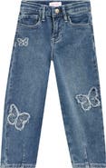 YMI Kids' Butterfly Barrel Leg Jeans