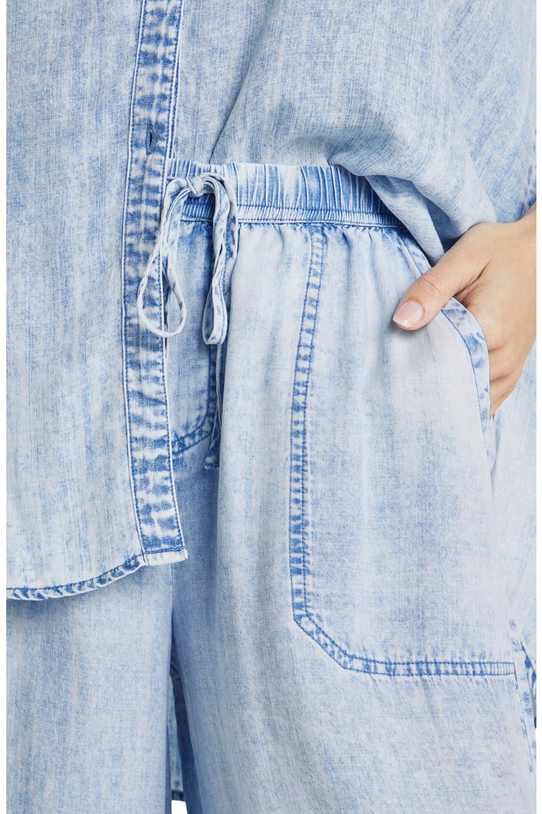 Angie Indigo Palazzo Pants, Alternate, color, BLEACHED INDIGO