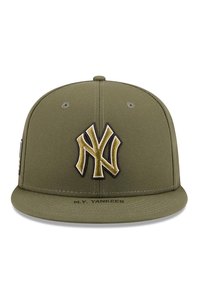 New Era Men's New Era  Olive New York Yankees 2026 Armed Forces Day 9FIFTY Snapback Hat, Alternate, color, Olive
