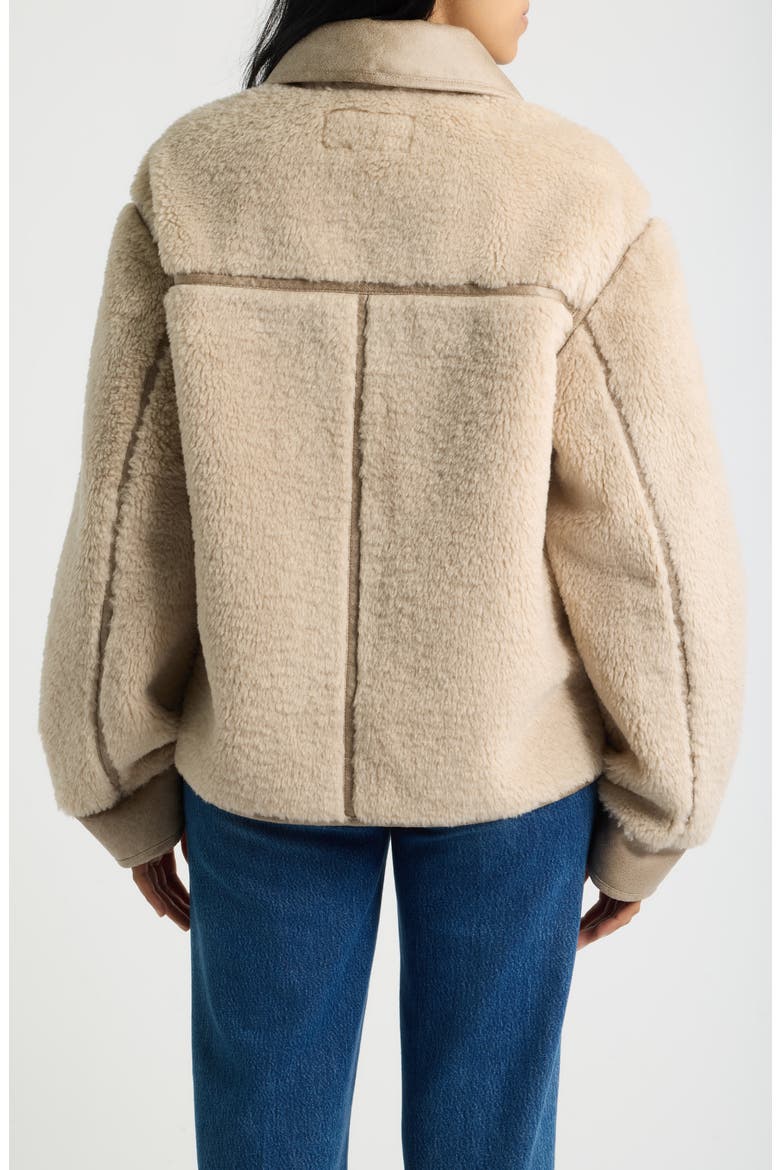 Faux Shearling Jacket, Alternate, color, TAUPE