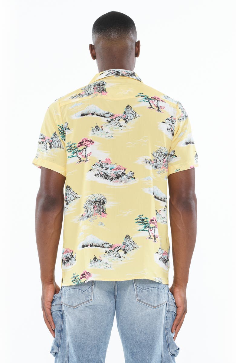 Cult of Individuality Print Cotton Camp Shirt, Alternate, color, 