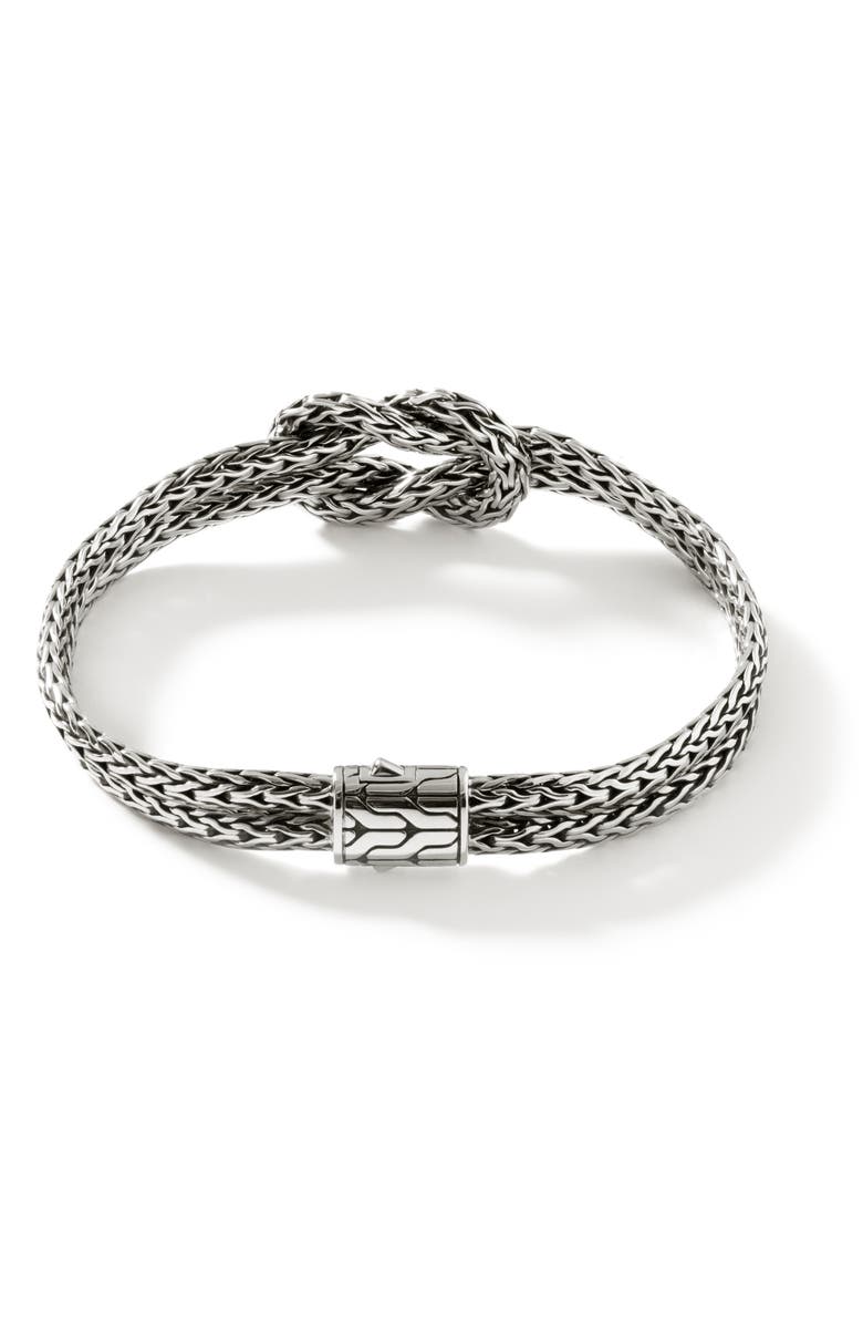 John Hardy Love Knot Bracelet, 7mm, Alternate, color, Silver