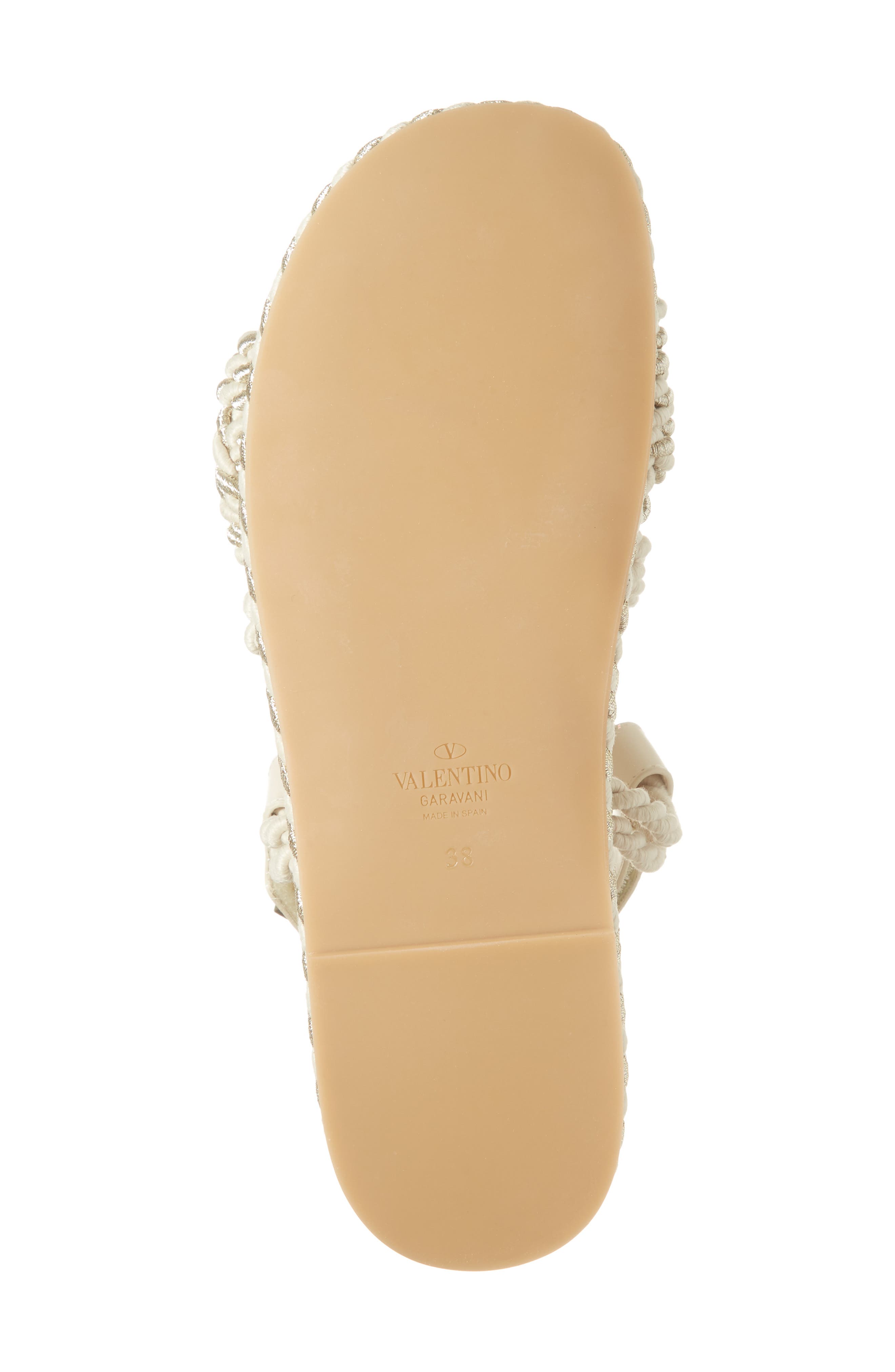 Rockstud Torchon Platform Sandal, Alternate, color, LIGHT IVORY