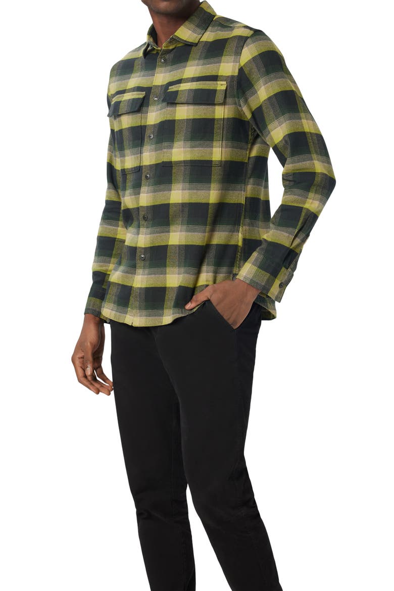 Stadium Shirt Jacket, Alternate, color, BLACK GREEN FINE CHECK