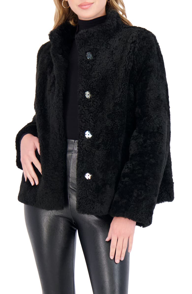 GORSKI Sheared Genuine Shearling Jacket, Alternate, color, Black
