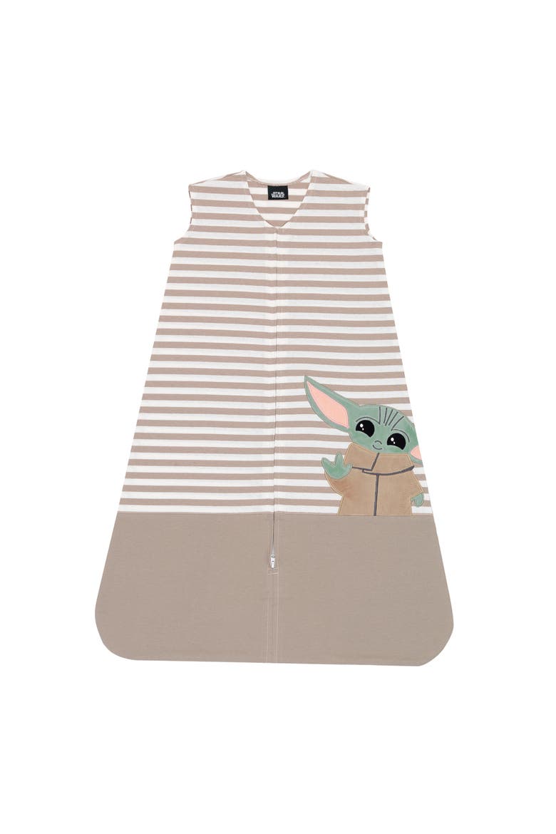 Star Wars Baby Yoda Grogu The Child Cotton Wearable Blanket, Main, color, Taupe