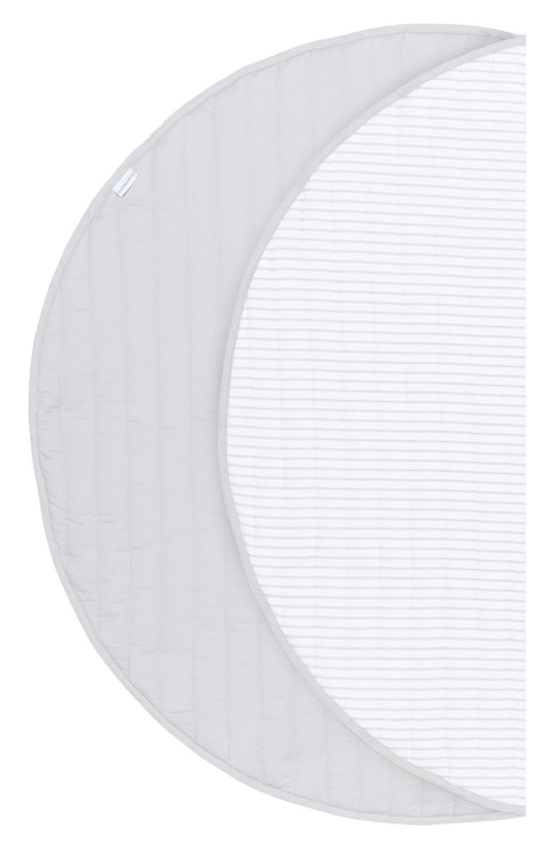 Toddlekind Quilted Cotton Reversible Play Mat, Alternate, color, Stone Stripes