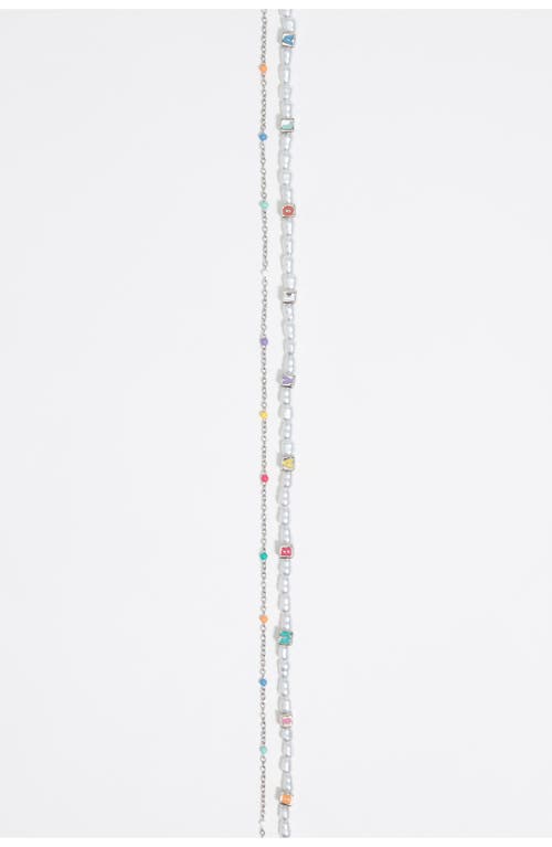 Bimba Y Lola Dice Logo Double-layer Necklace In Metallic