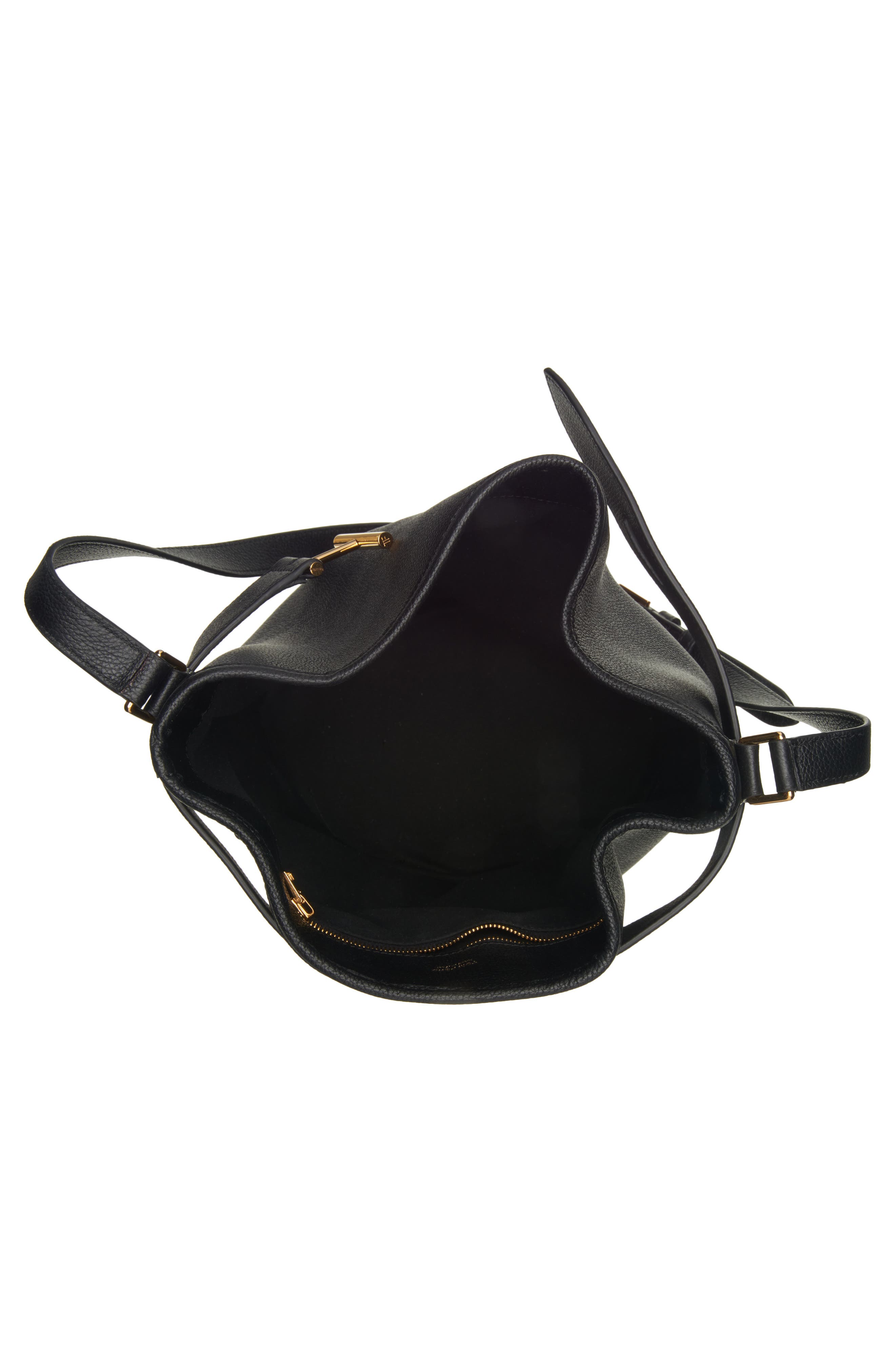 TOM FORD Medium Tara Leather Bucket Bag, Alternate, color, 