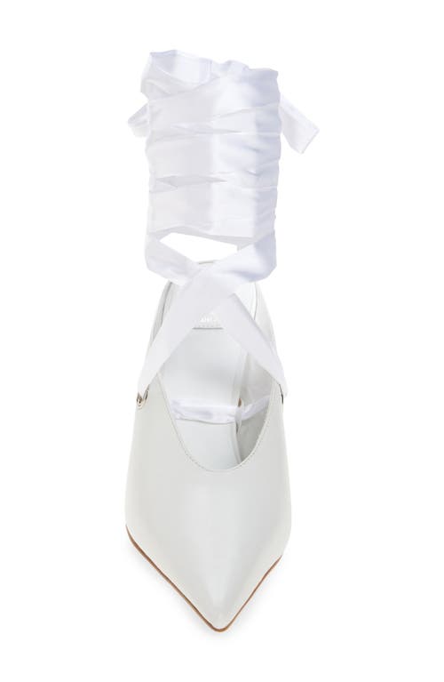 Jeffrey Campbell Grateau Ankle Wrap Mule In White