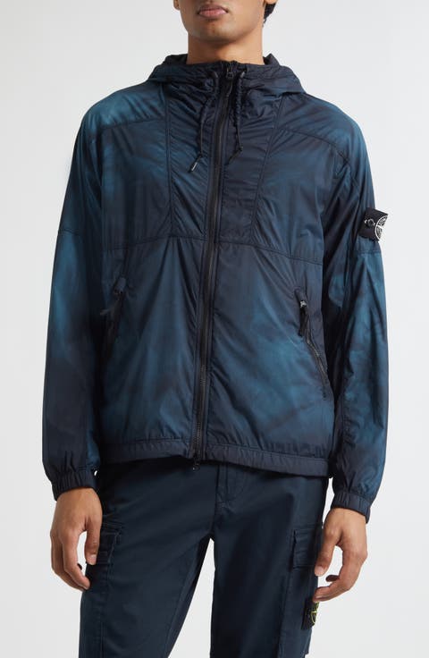 Dégradé Water Repellent Nylon Hooded Jacket