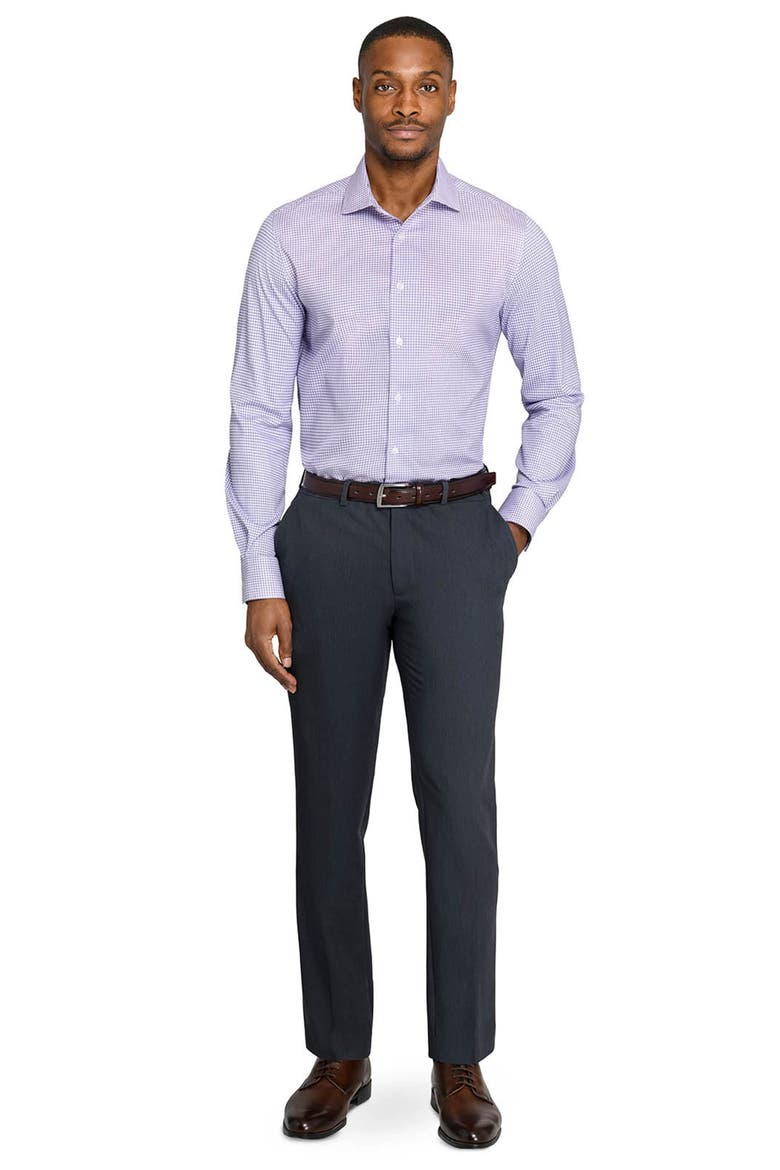 Slim Fit Check Reworked Button-Up Shirt, Alternate, color, WHITE/ PINK