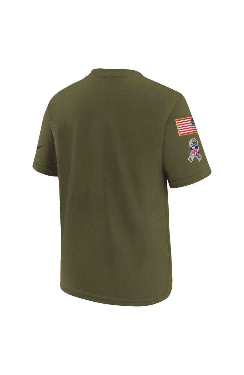 Nike Youth Nike Olive Las Vegas Raiders 2022 Salute To Service Legend T-Shirt, Alternate, color, 