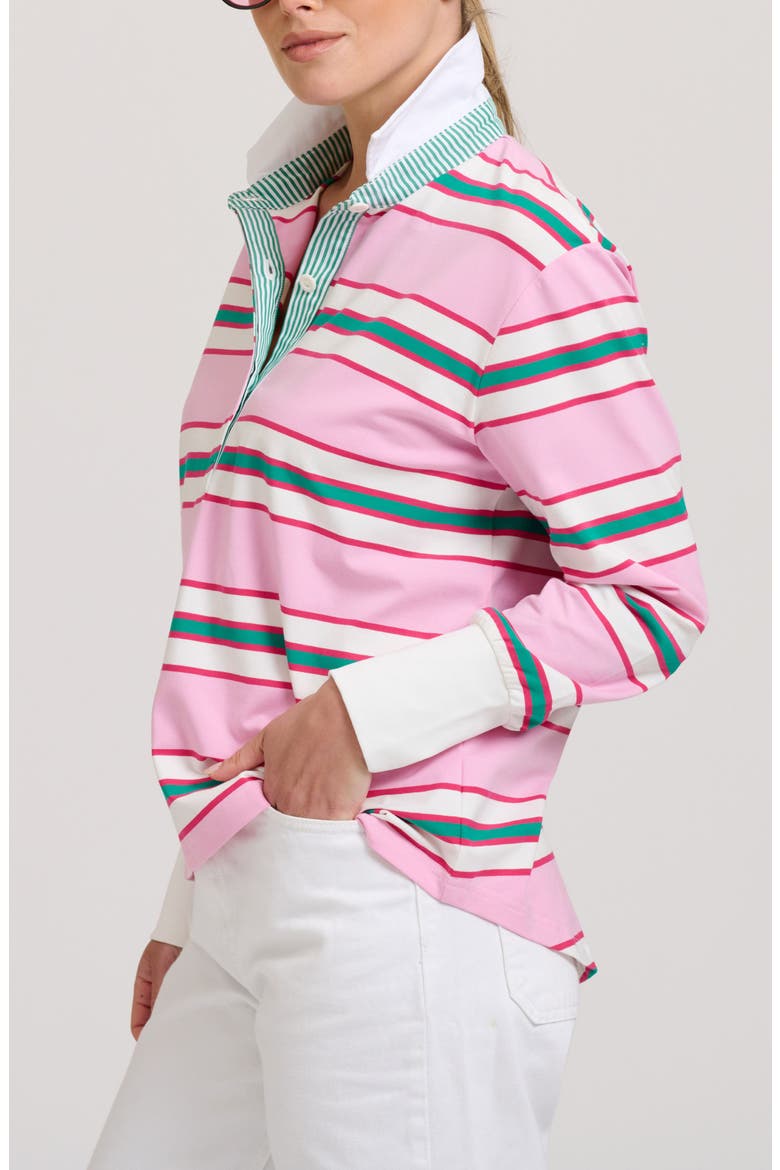 Robbie Long Sleeve Rugby Shirt, Alternate, color, PINK MULTI STRIPE