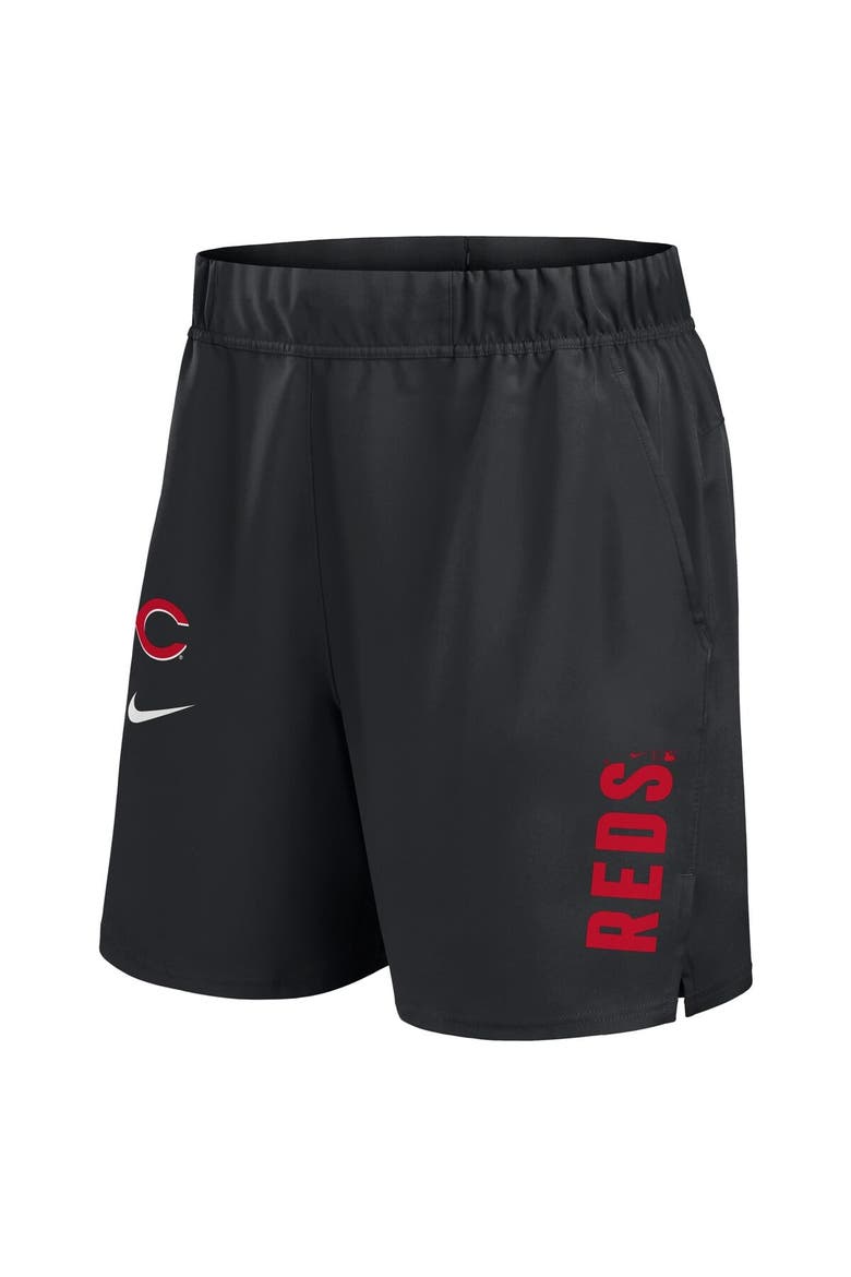 Men's Nike Black Cincinnati Reds Woven Victory Performance Shorts, Alternate, color, Black