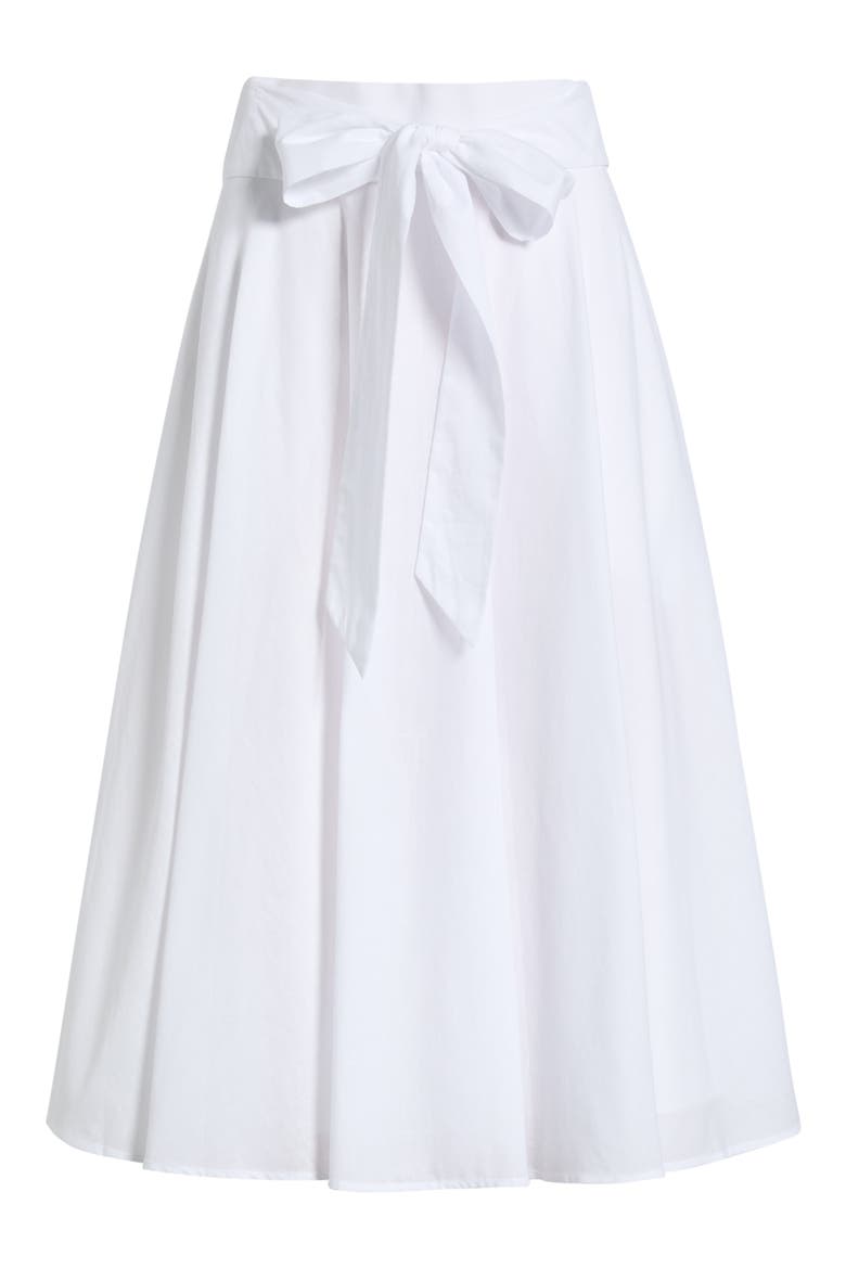 Tie Waist Midi Skirt, Alternate, color, IVORY