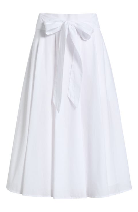 Tie Waist Midi Skirt (Regular & Petite)