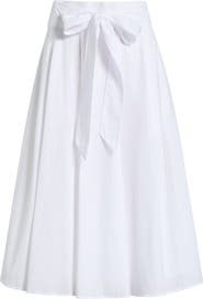 Tahari ASL Tie Waist Midi Skirt