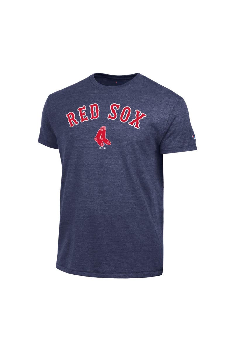 Champion Men's Champion Navy Boston Red Sox Cooperstown Wordmark Lockup Tri-Blend T-Shirt, Alternate, color, Navy