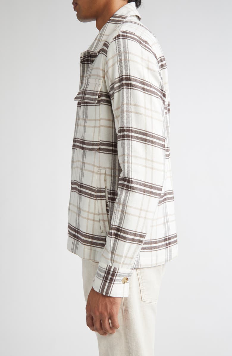 Eleventy Plaid Overshirt, Alternate, color, 25-02 Cocoa And Sand