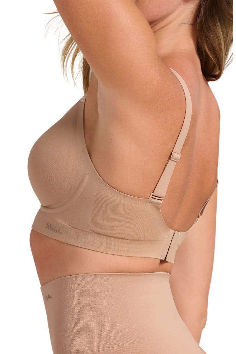 Sculpt V-Neck Bra, Alternate, color, Taupe